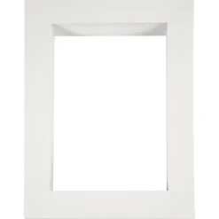 Passepartout ramme 28,5 x 37 cm udskæring 19,8 x 28 cm hvid A4 - 100 stk.