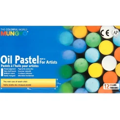 Pastelfarver - Oliepastel 1.1 x 7 cm - 12 ass. farver