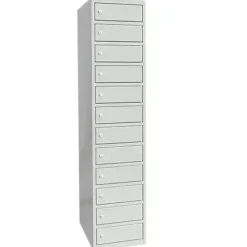 PC skab 1x400 med el, lige tag 12 rum, cylinderlås