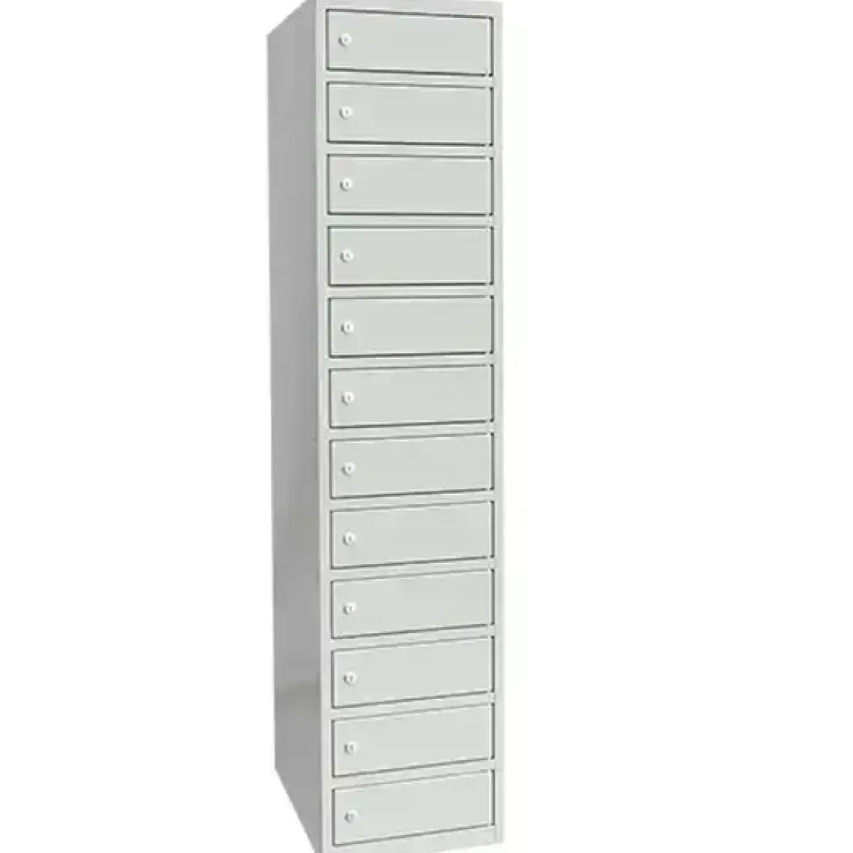PC skab 1x400 med el, lige tag 12 rum, cylinderlås