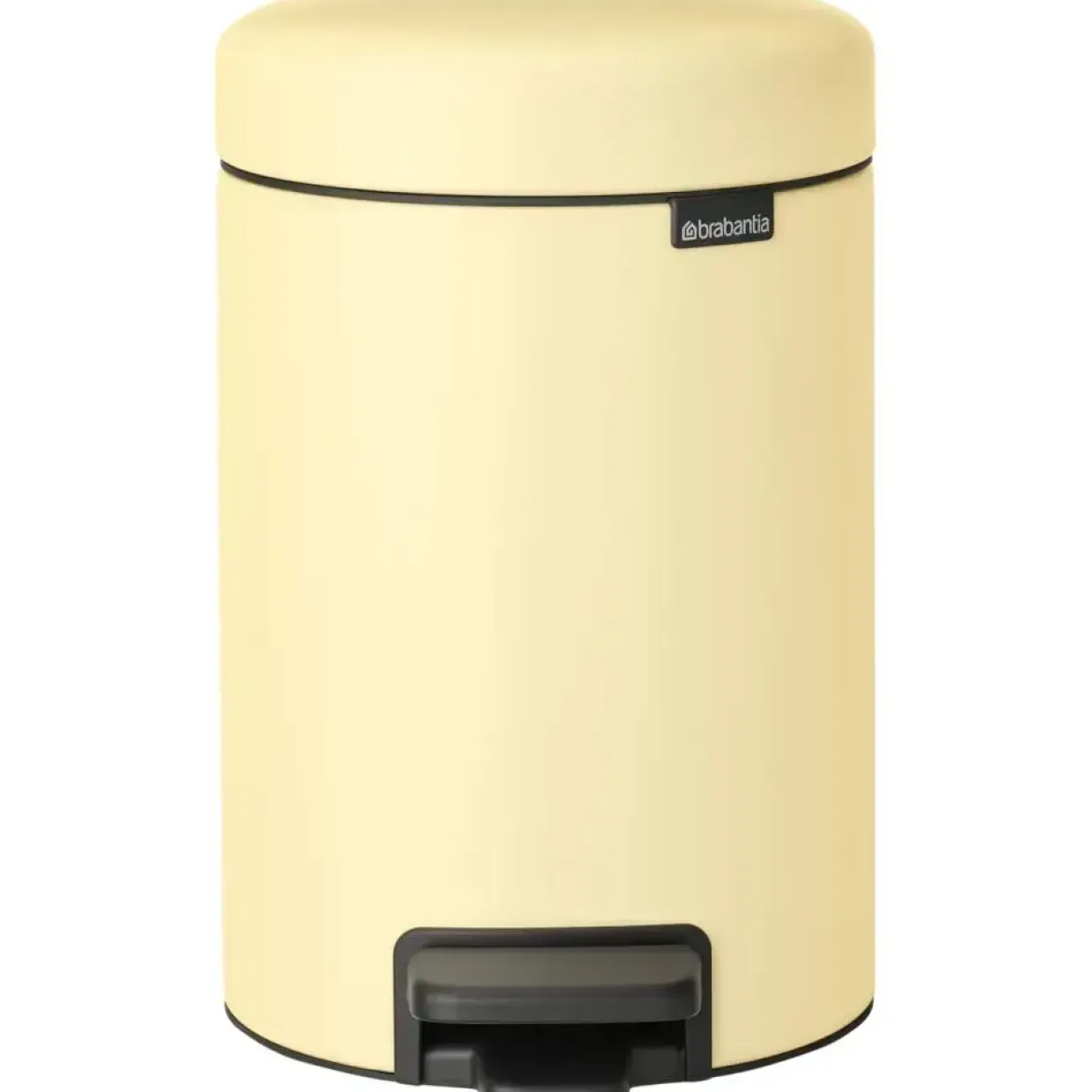 Pedalspand, Brabantia newIcon, gul, pulverlakeret stål, 3 l, plast inderspand og soft close