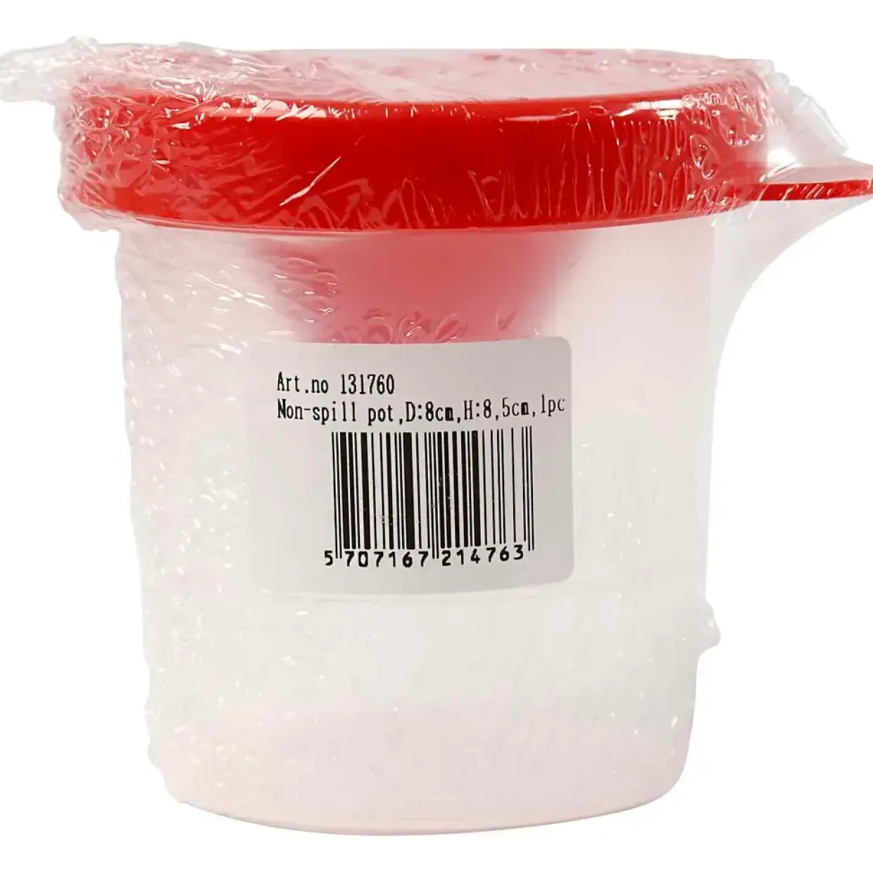 Penselbøtte – 8 cm – Hvid – Non-spild