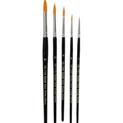 Pensler - Gold Line - Nr. 1-18 - Bredde: 2-7 mm - Rund - 5 stk