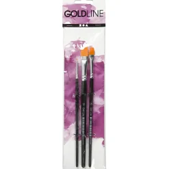 Pensler – Gold Line nr. 2/8/12 – Flad – Nylon – 3 stk – Ass.