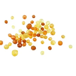 Perler Harmoni facetperlemix, str. 4-12 mm, gul harmoni, 45g, ca. 170 stk.