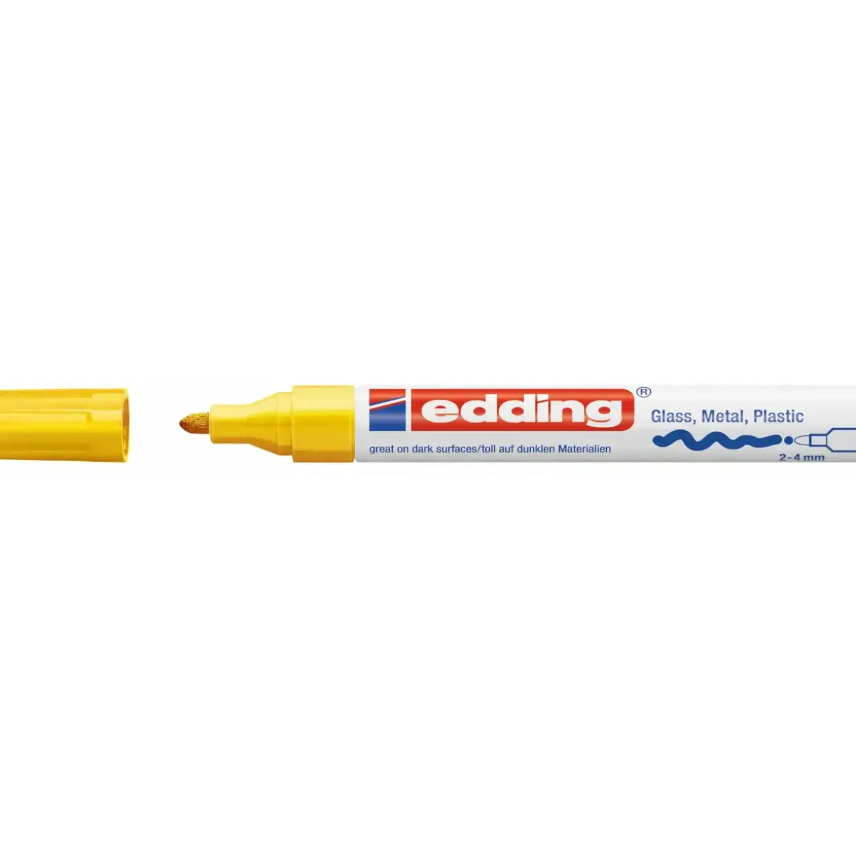 Permanent marker - Edding 750 - Gul - 2–4 mm - 10 stk.