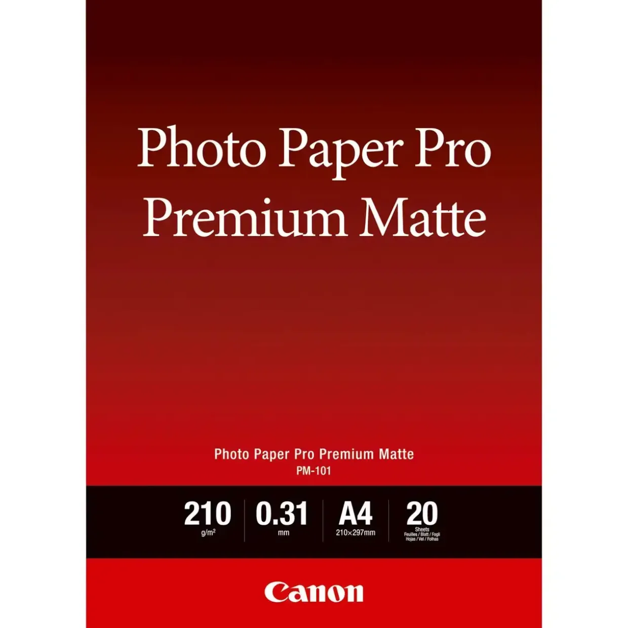 Photo Paper Canon - A4 PM-101 Premium Mat - 20 ark