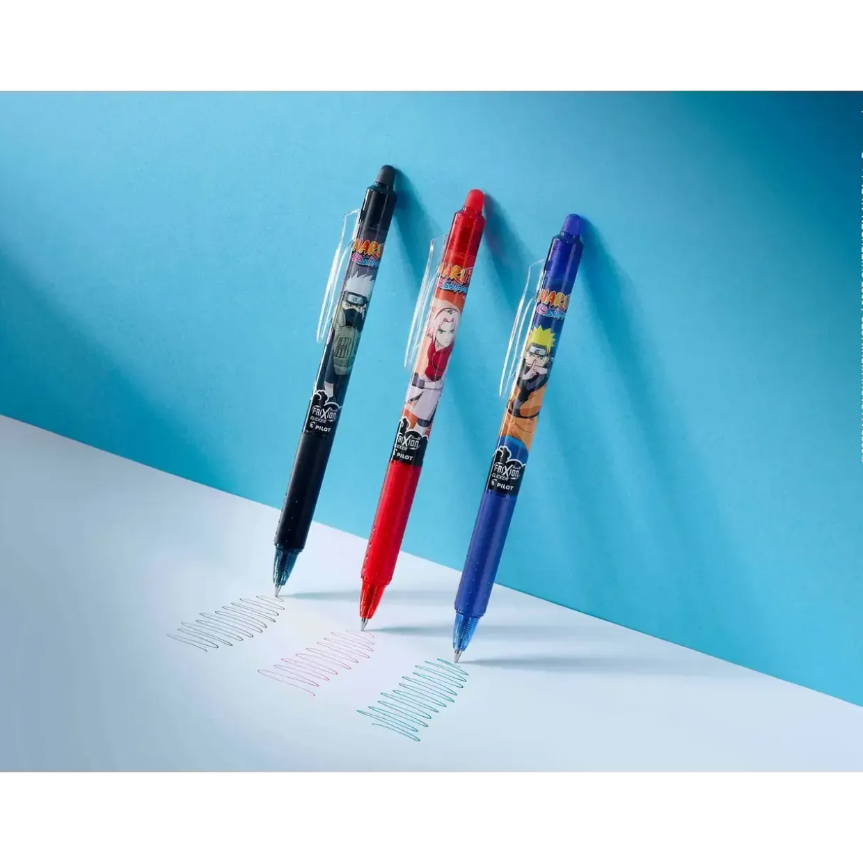 Pilot Frixion Clicker m/klik Naruto 0,7 sort - Køb minimum 12 stk.