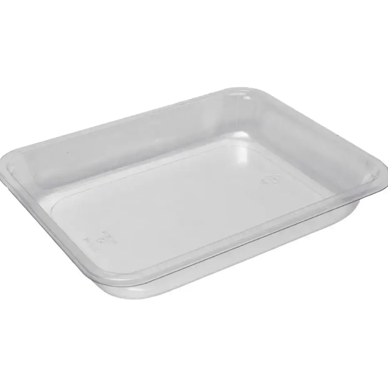 Plastbakke A-Pet transparent Standard serie 1-rums hovedret 890 ml 22,70cm - 396 stk