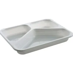 Plastbakke C 2227-3A 760 ml hvid CPET 3-rums 150/210/400 ml standard serie hovedret - 492 stk