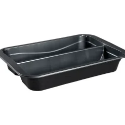 Plastbakke C 2294-2A 29,4x19,3x4,5cm 1500 ml sort CPET 2-rums ovnbakke - 216 stk