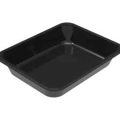 Plastbakke, C 2227-1H, 22,7x17,8x4,2cm, 1235 ml, sort, CPET - 416 stk
