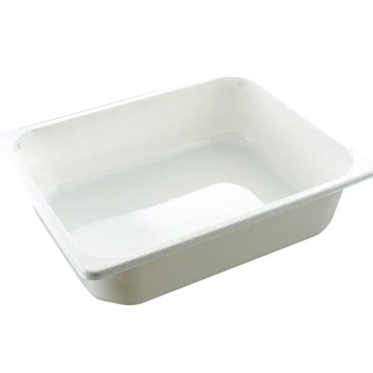 Plastbakke C-Pet gastronorm hvid Standard serie 1/2 GN 5100ml 32,50cm - 80 stk