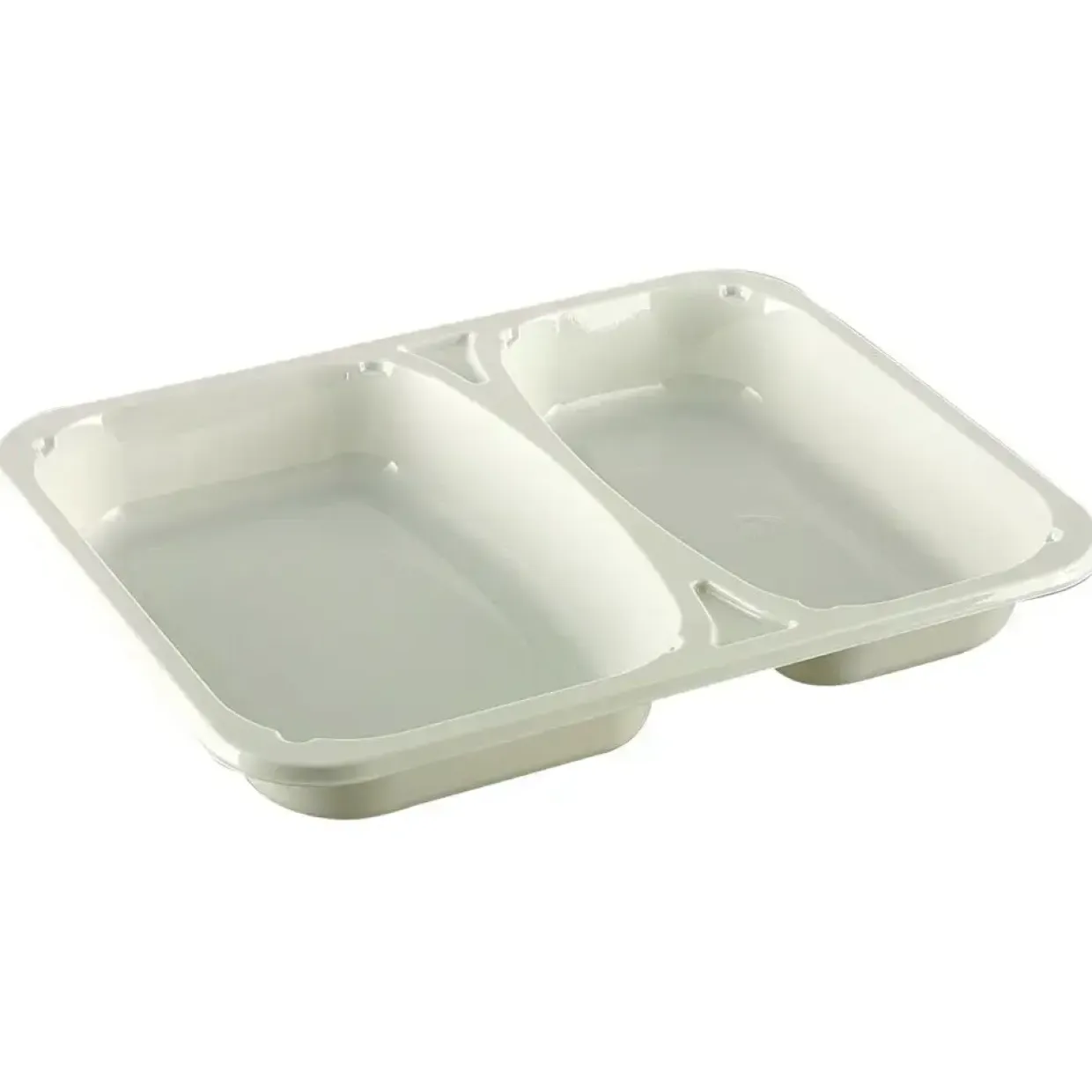 Plastbakke C-Pet hvid Standard serie 2-rums hovedret 340|440 ml 22,70cm - 348 stk