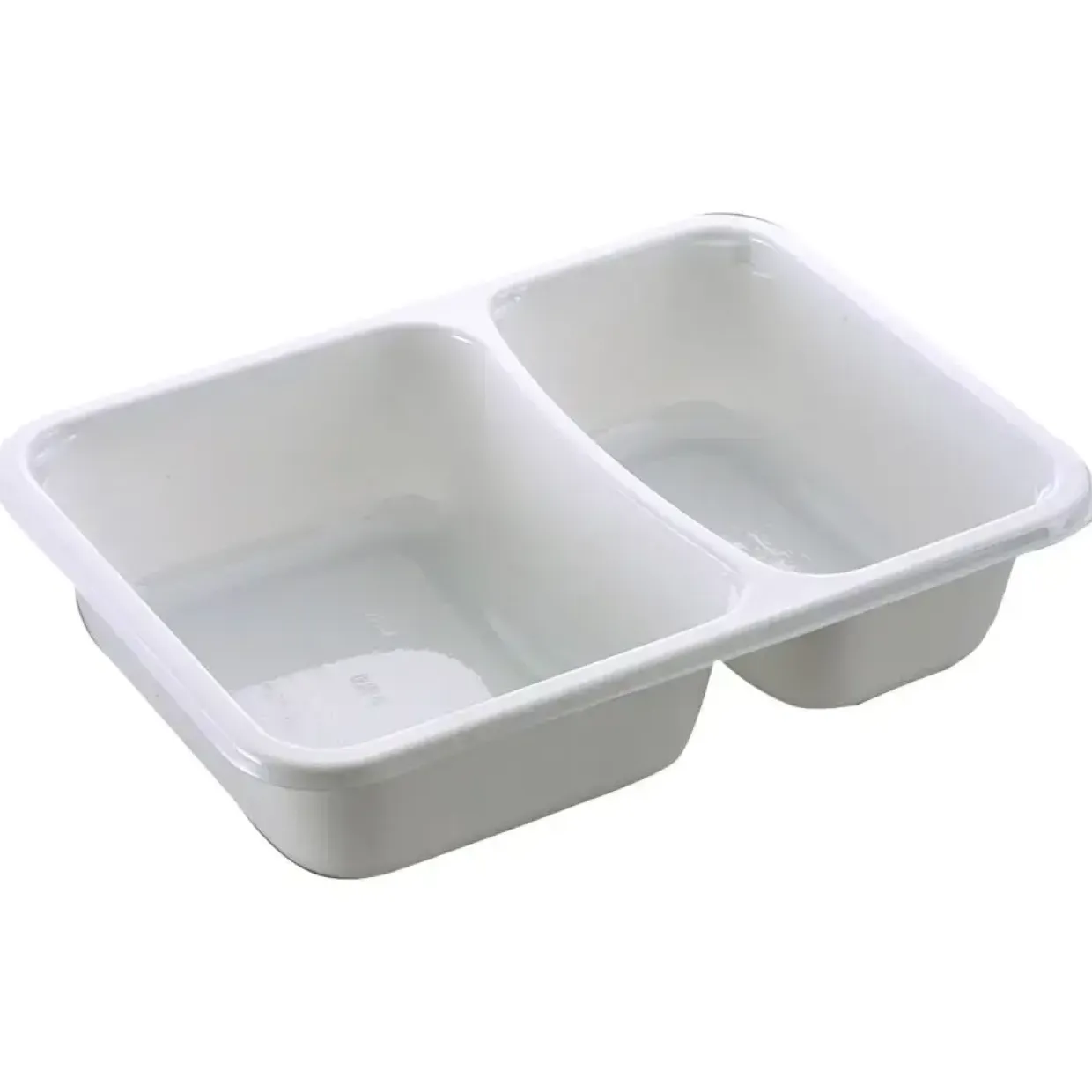 Plastbakke C-Pet hvid Standard serie 2-rums biret 215|315 ml 17,10cm - 504 stk