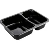 Plastbakke C-Pet sort Standard serie 2-rums biret 215/315 ml 17,10cm - 816 stk