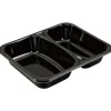 Plastbakke C-Pet sort Standard serie 2-rums hovedret 450/600 ml 22,70cm - 360 stk