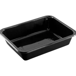 Plastbakke C-Pet sort Standard serie 1-rums hovedret 1410 ml 22,70cm - 360 stk
