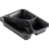 Plastbakke Duniform 227x178x40mm sort PP 3-rums - 216 stk