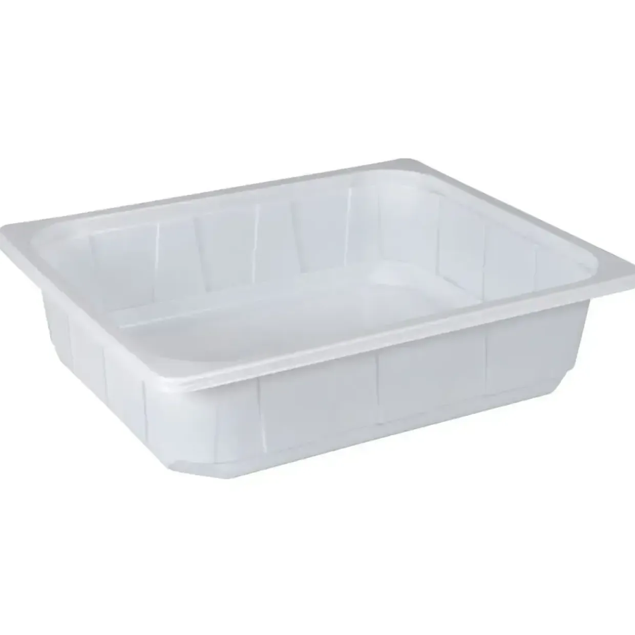 Plastbakke hvid PP 1500 ml 26,50 x 16,20 x 5 cm - 200 stk