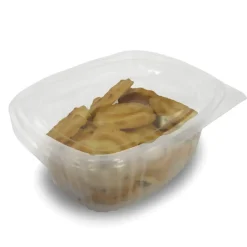 Plastbakke med hængslet låg oval A-PET 500ml V00512P 600stk