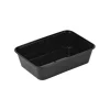 Plastbakke 650ml PP sort 175x120x45mm - 500 stk
