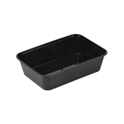 Plastbakke 650ml PP sort 175x120x45mm - 500 stk