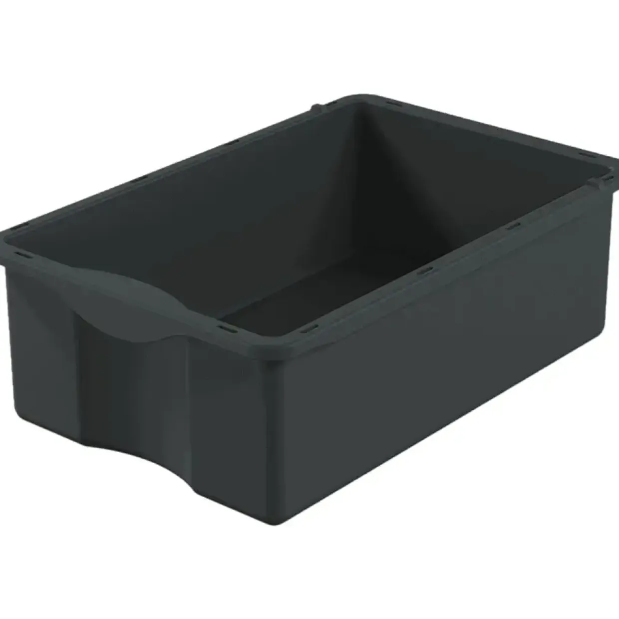 Plastbakke, Nordic Recycle Trolley 2.0, sort, genanvendt plast