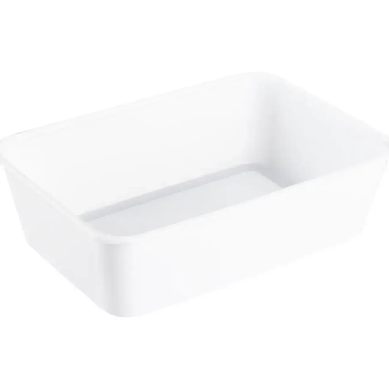 Plastbakke - PP - Hvid - 650 ml - 17,5x11,9x5,2 cm - 1-rums - 500 stk