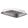 Plastbakke 1-rum 350x240 mm sort fad med løst klart låg RPET - 25 stk/krt