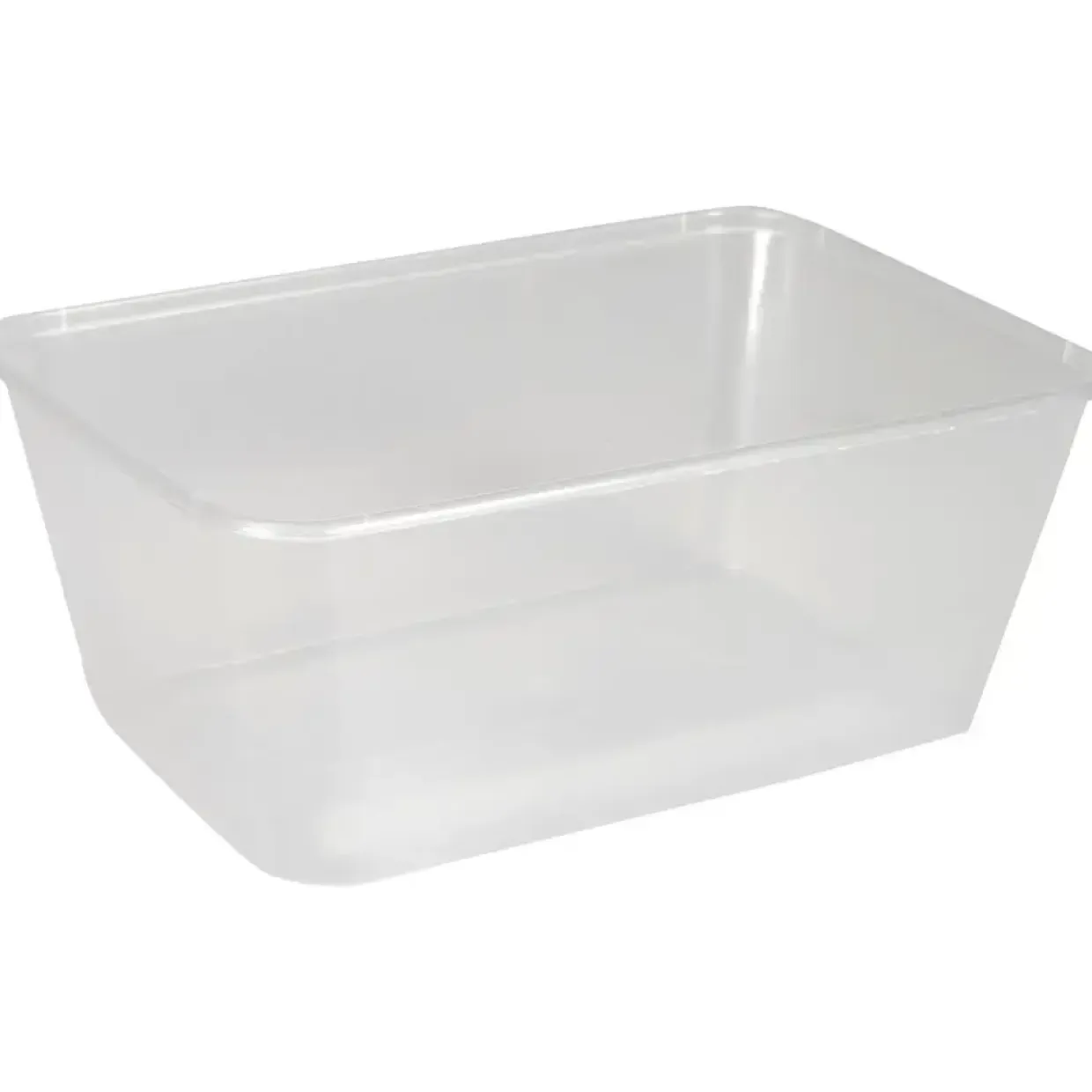 Plastbakke, 17,5x11,9x7,2cm, 950 ml, 950 ml, klar, PP, 1-rums - 500 stk