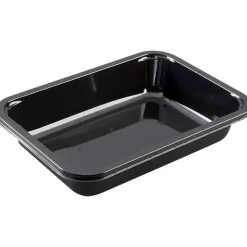 Plastbakke, 18,7x13,7x3,6cm, 620 ml, sort, CPET, 1-rums - 576 stk