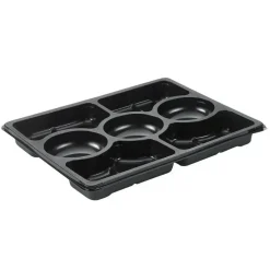 Plastbakke Zen 7 rum sort 320x250x33mm 1518ml 60stk/pak - 2 stk
