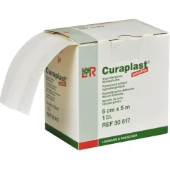 Plaster - Curaplast rulle 6cm x 5m - Hudfarvet nonwoven