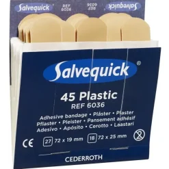 Plaster finger - Cederroth - Refill - Beige - 6 æsker - Indeholder 45 plastre - Køb minimum 6 stk.