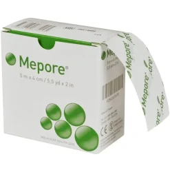 Plaster - Mepore rulle 4cm x 5m - Hudvenligt nonwoven - Hvid