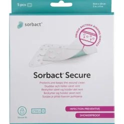 Plaster - Sorbact Secure 10x8cm - Transparent - 5 stk