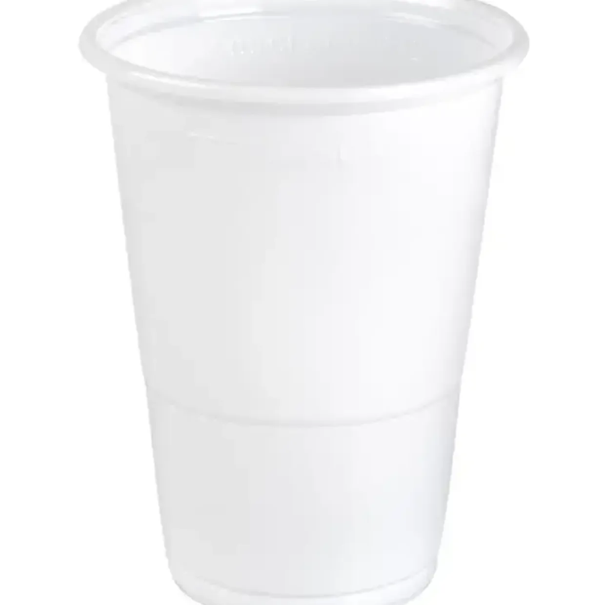 Plastikglas, 10,1cm, Ø7,8cm, 250 ml hvid, PP - 1250 stk
