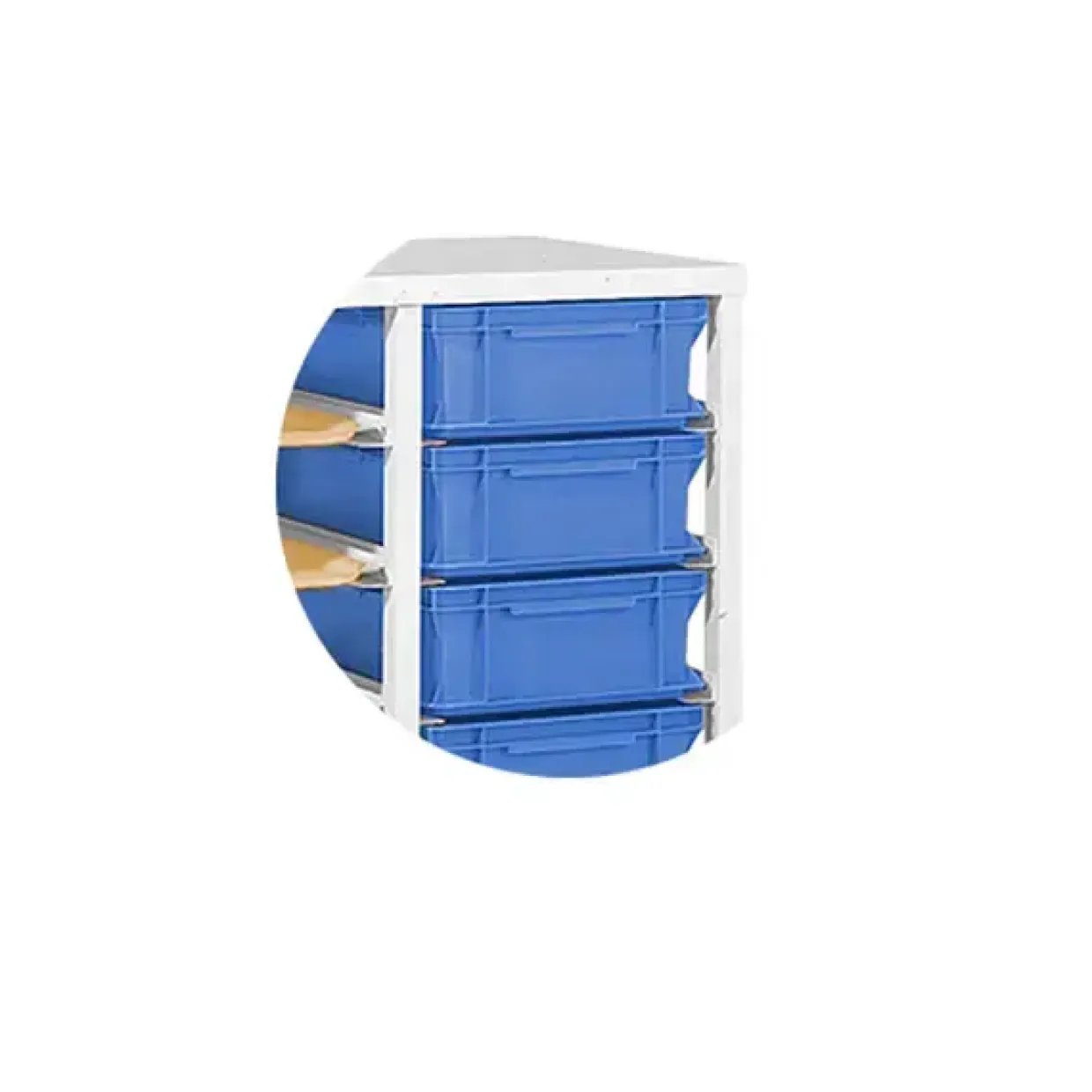 Plastkasse til bakke- og plastkassevogn 300x400x110 mm Blå