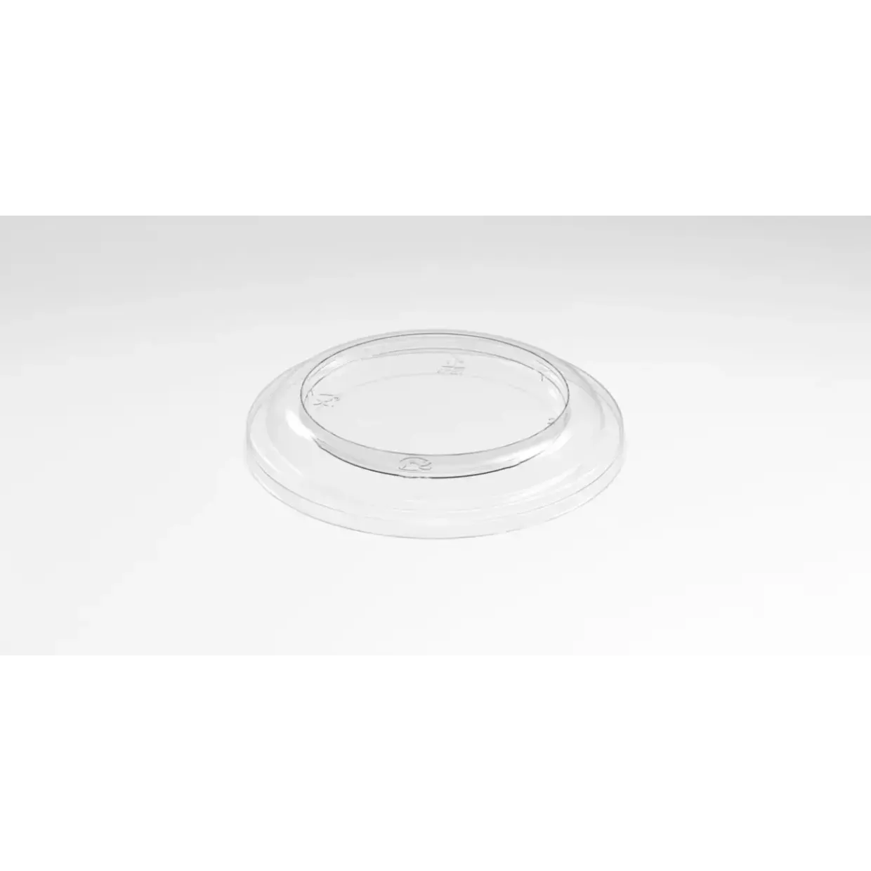 Plastlåg DeliGreen Stabelbar Ø129xH17.50mm RPET med antifog Transparent - 24 ps x 42 stk/krt
