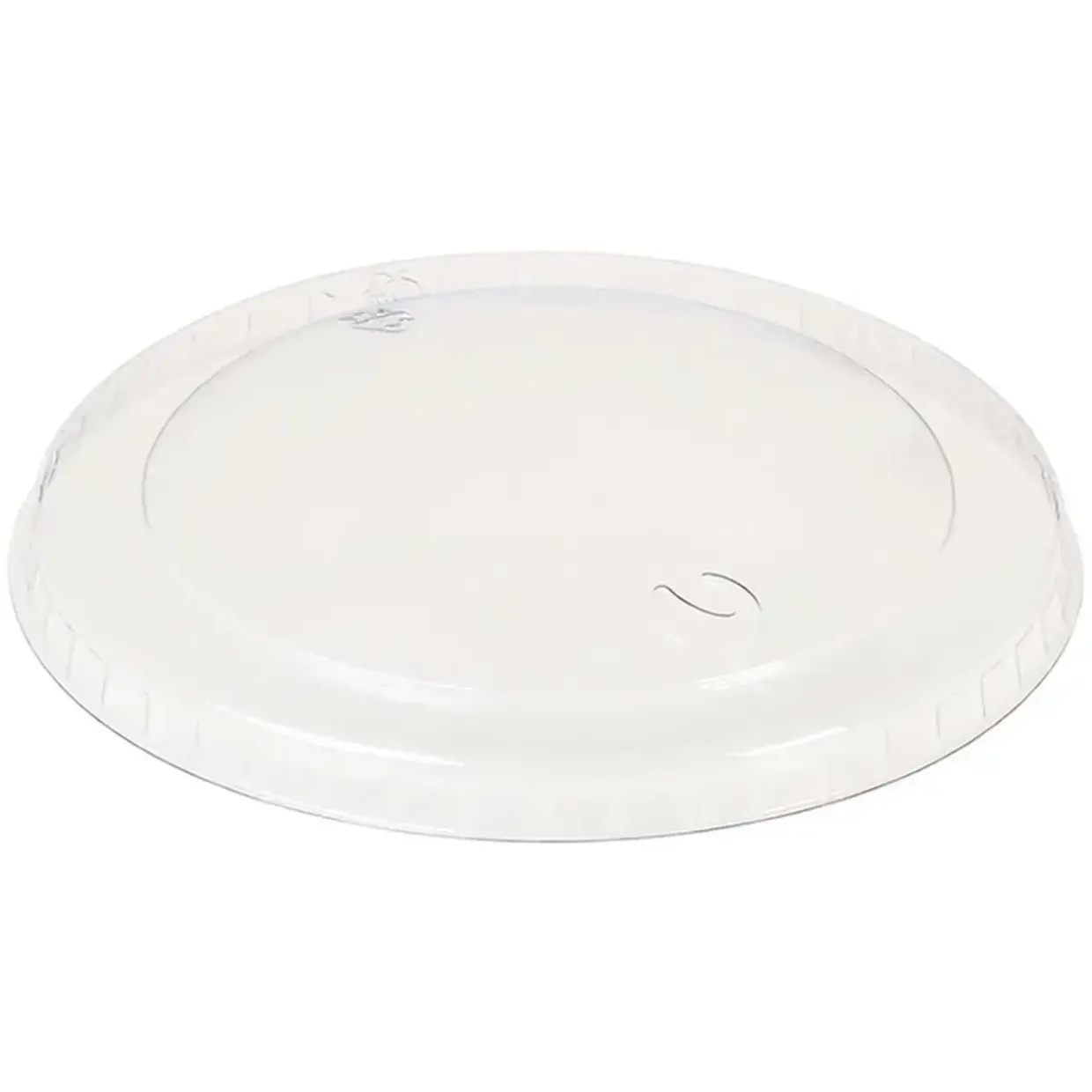 Plastlåg Ø85 mm Bionedbrydelig PLA Klar til isbæger 180 ml - 16 ps x 50 stk/krt