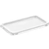 Plastlåg M65-4 185x105x8,5 mm Firkantet APET til Kageboks K2182 i Apet mat - 560 stk/krt