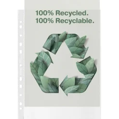 Plastlommer A4 Esselte recycled 100my PP præg (50)