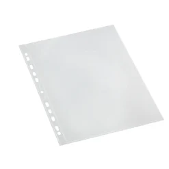 Plastlommer Bantex A4 glasklar 0,11mm åben top 100stk pr. pak