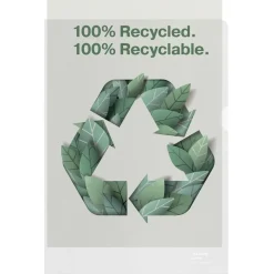 Plastomslag A4 Esselte recycled 100my PP præg (100)
