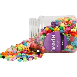 Plastperler, str. 6-20 mm, hulstr. 1,5-6 mm, 390 g, 700ml