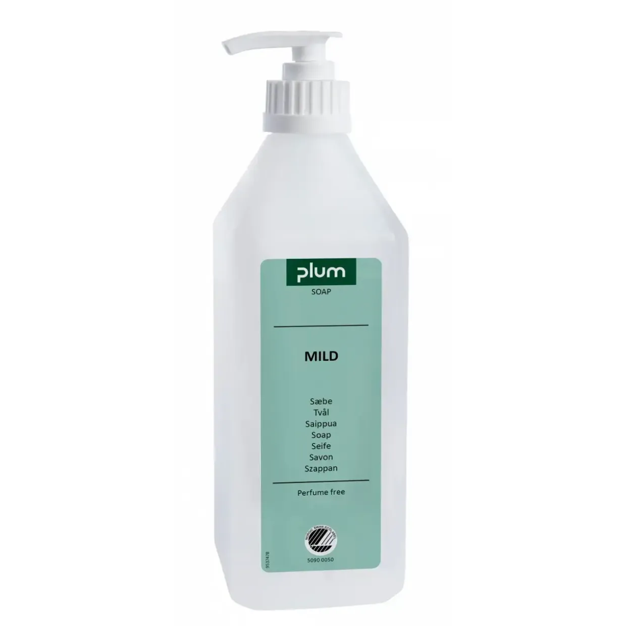 Plum Mild Håndsæbe - 600 ml Pumpeflaske - Svanemærket