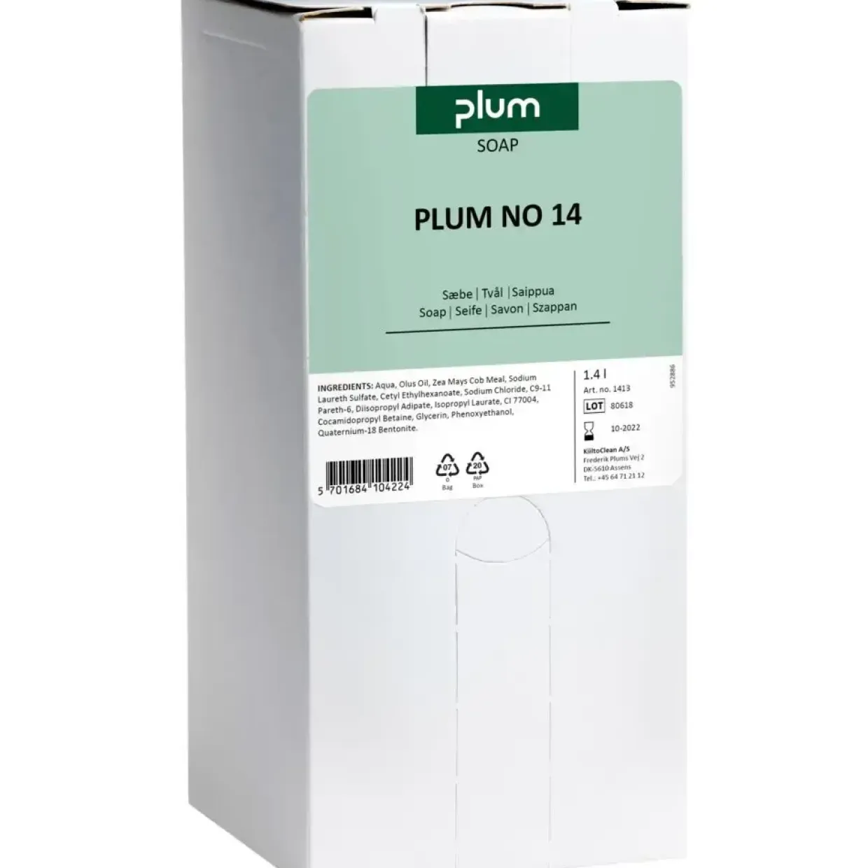 Plum No 14 Cremesæbe med farve og parfume | 1400 ml - 8 stk