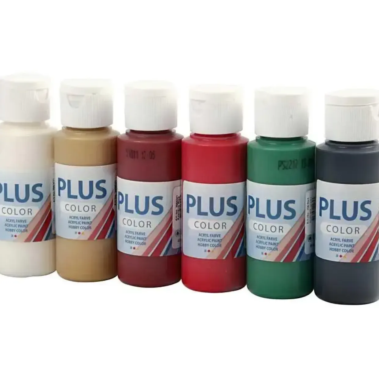 Plus Color hobbymaling, julefarver, 6x60ml