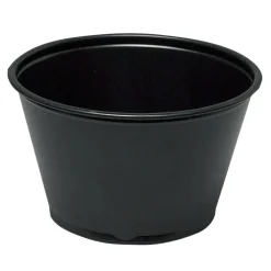Portionsbæger, ABENA Cater-Line, 4,6cm, Ø7,4cm, 113 ml, 120 ml, sort, PP, 120 ml, 4 oz - 2500 stk
